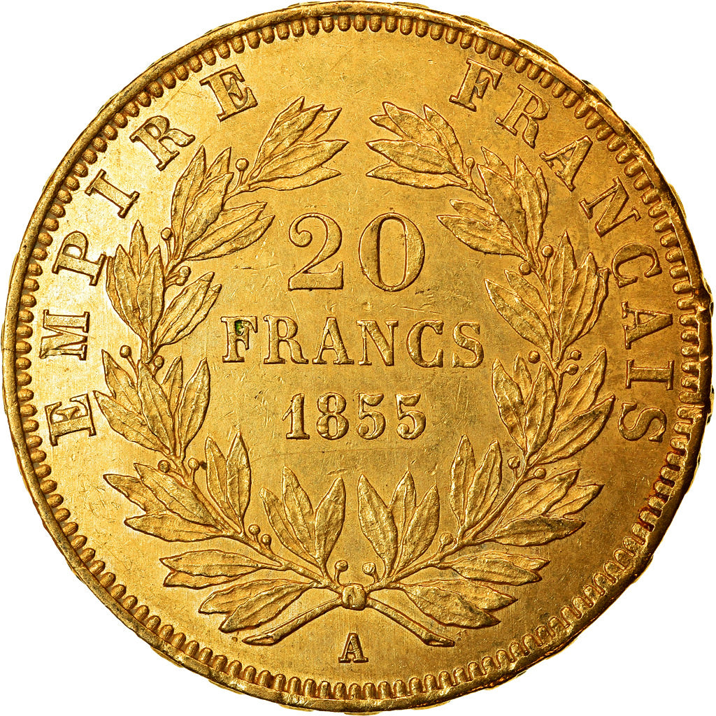 Monnaie, France, Napoleon III, Napoléon III, 20 Francs, 1855, Paris, TTB+, Or