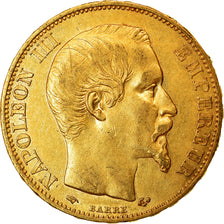 Moneta, Francja, Napoleon III, Napoléon III, 20 Francs, 1858, Paris, EF(40-45)