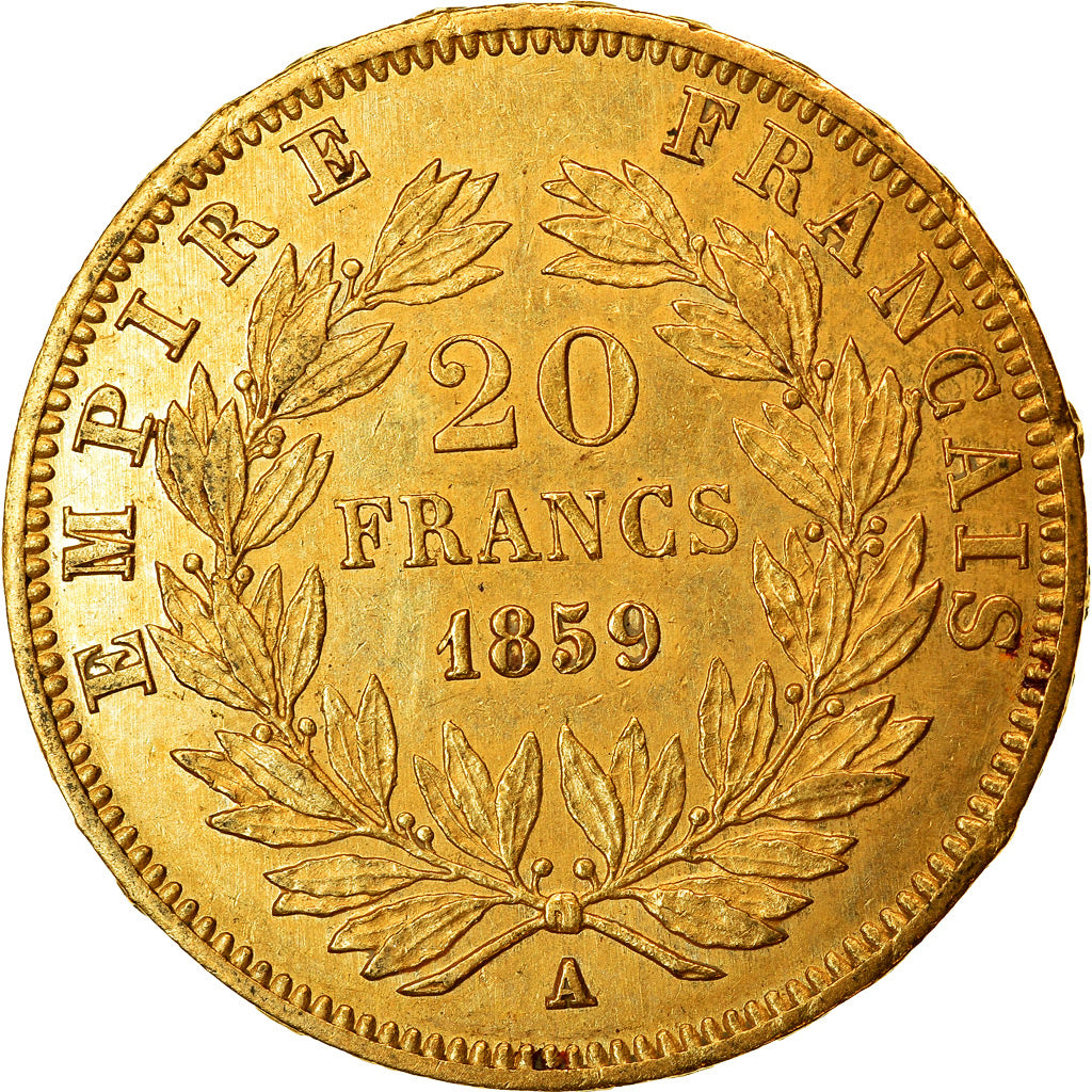 Münze, Frankreich, Napoleon III, Napoléon III, 20 Francs, 1859, Paris, SS+