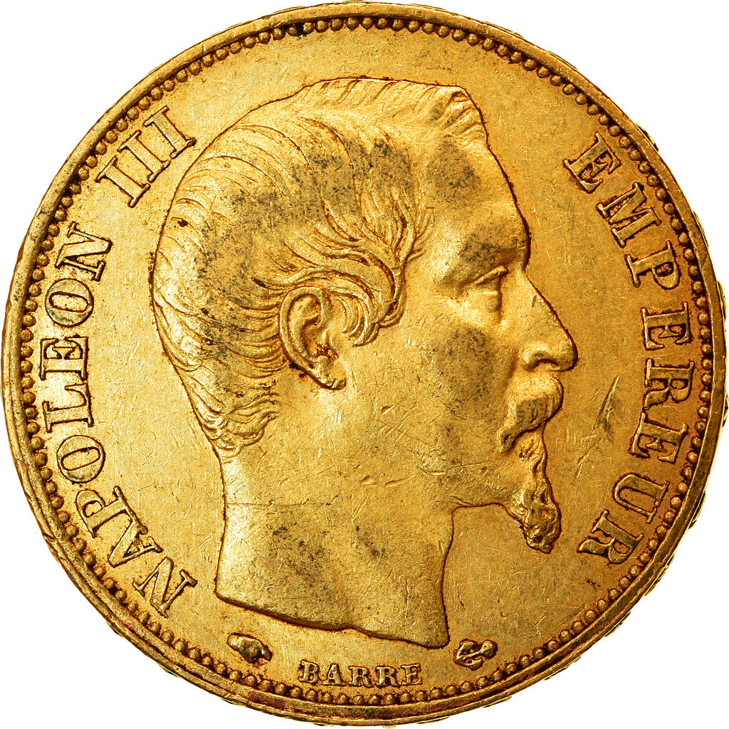 Moneta, Francja, Napoleon III, Napoléon III, 20 Francs, 1860/50, Paris