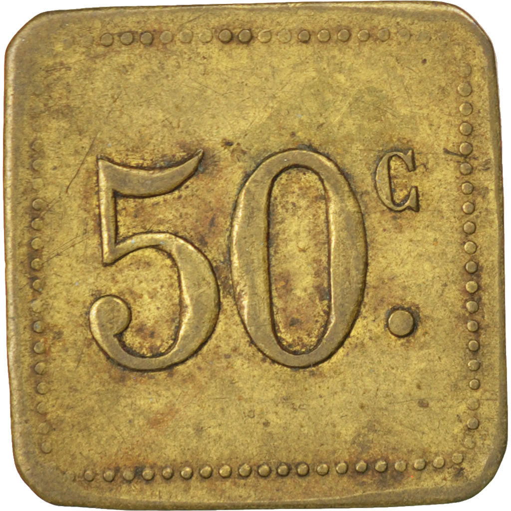 Coin, France, 50 Centimes, EF(40-45), Brass, Elie:10.3