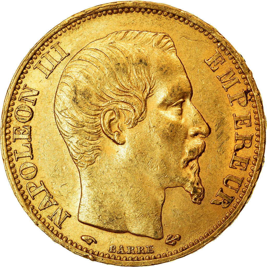 Moneda, Francia, Napoleon III, Napoléon III, 20 Francs, 1860/50, Paris, MBC+