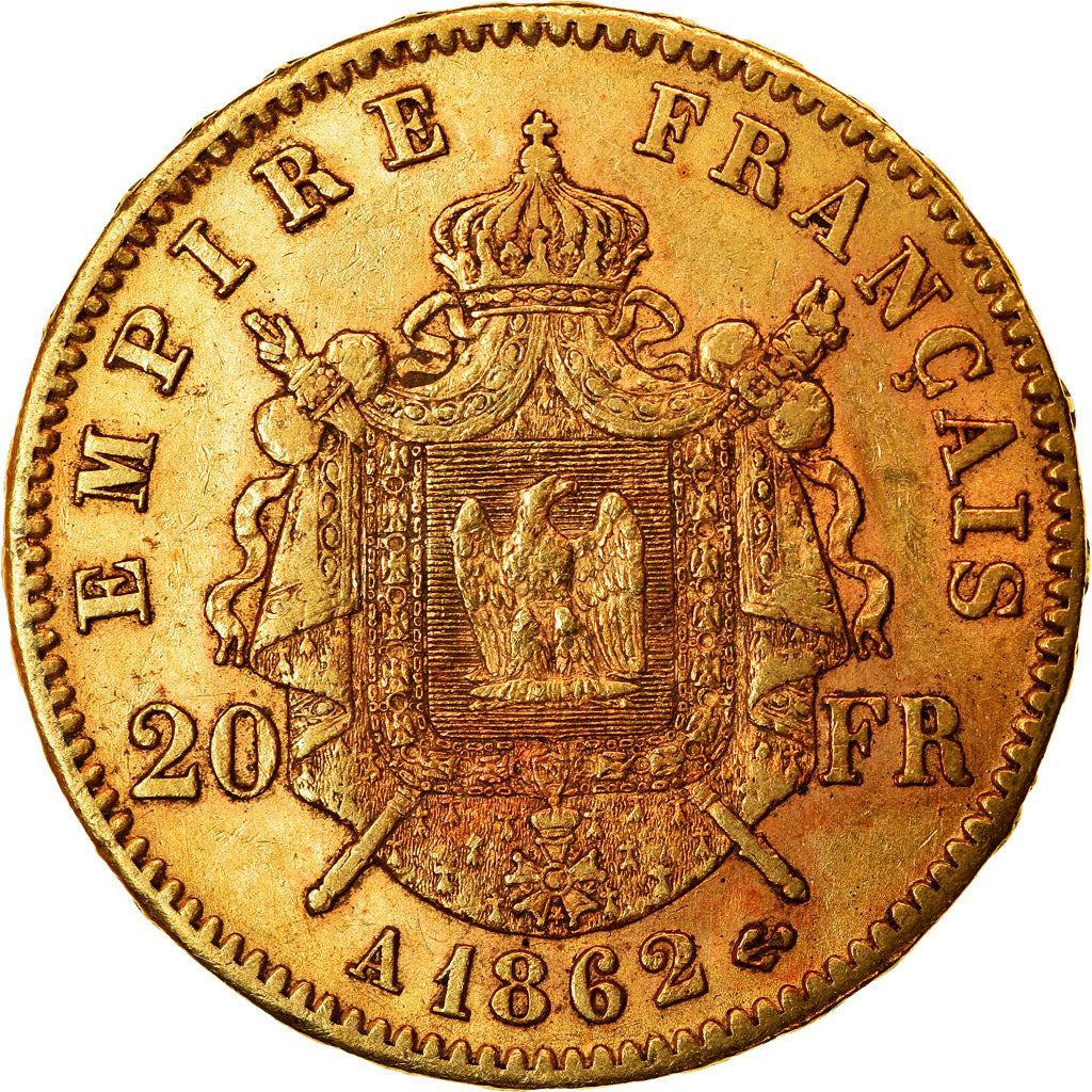 Monnaie, France, Napoleon III, Napoléon III, 20 Francs, 1862, Paris, TTB, Or