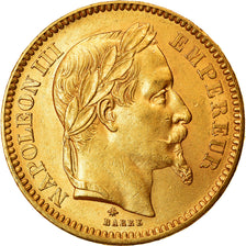 Coin, France, Napoleon III, 20 Francs, 1865, Paris, AU(55-58), Gold, KM:801.1