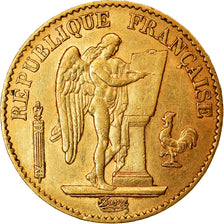 Moneta, Francia, Génie, 20 Francs, 1874, Paris, BB+, Oro, KM:825, Gadoury:1063