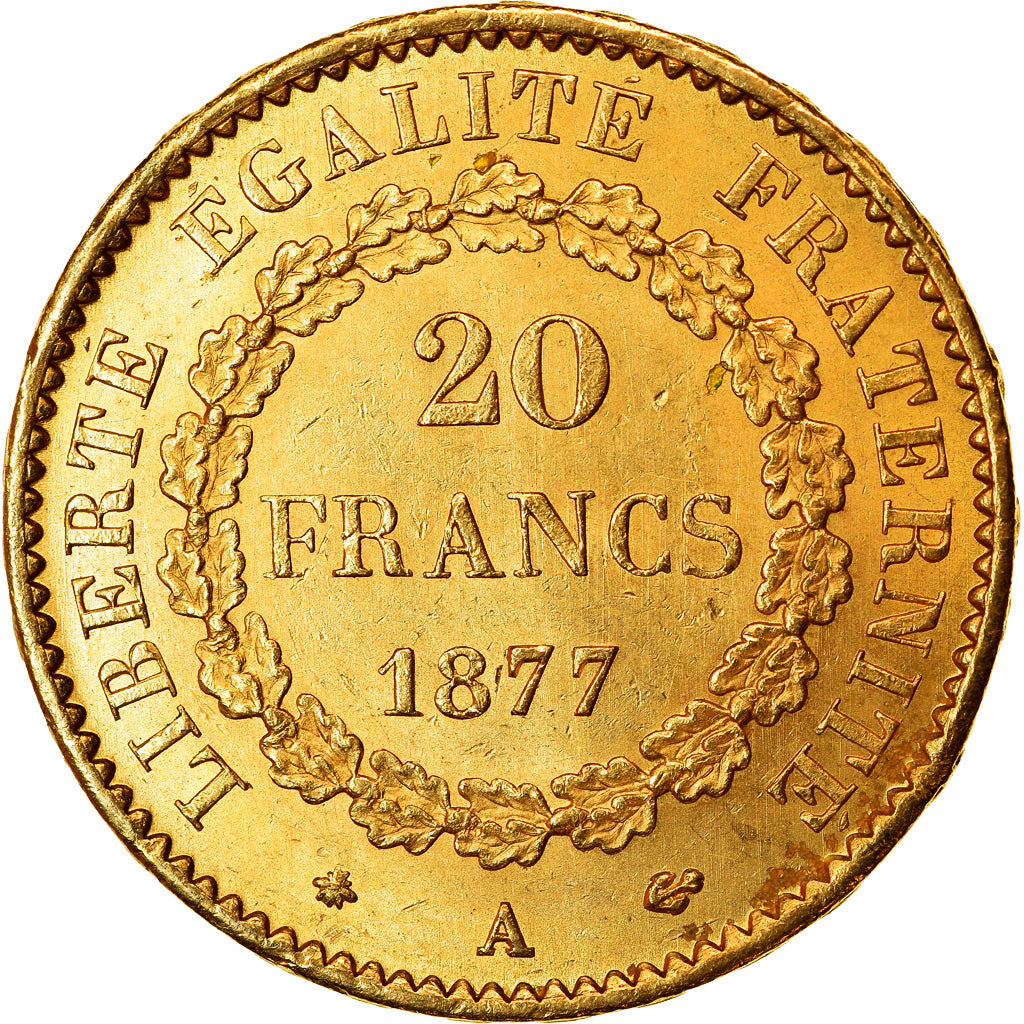Monnaie, France, Génie, 20 Francs, 1877, Paris, SUP+, Or, Gadoury:1063, KM:825