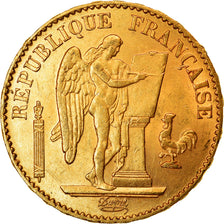 Moneta, Francja, Génie, 20 Francs, 1886, Paris, AU(55-58), Złoto, KM:825