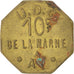 Monnaie, France, 10 Centimes, TB+, Laiton, Elie:manque