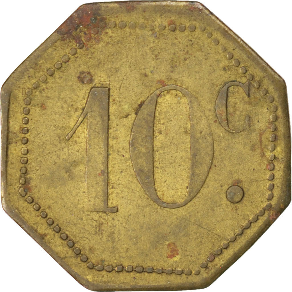 Coin, France, 10 Centimes, VF(30-35), Brass, Elie:manque