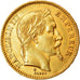 Moeda, França, Napoleon III, 20 Francs, 1865, Strasbourg, AU(55-58), Dourado