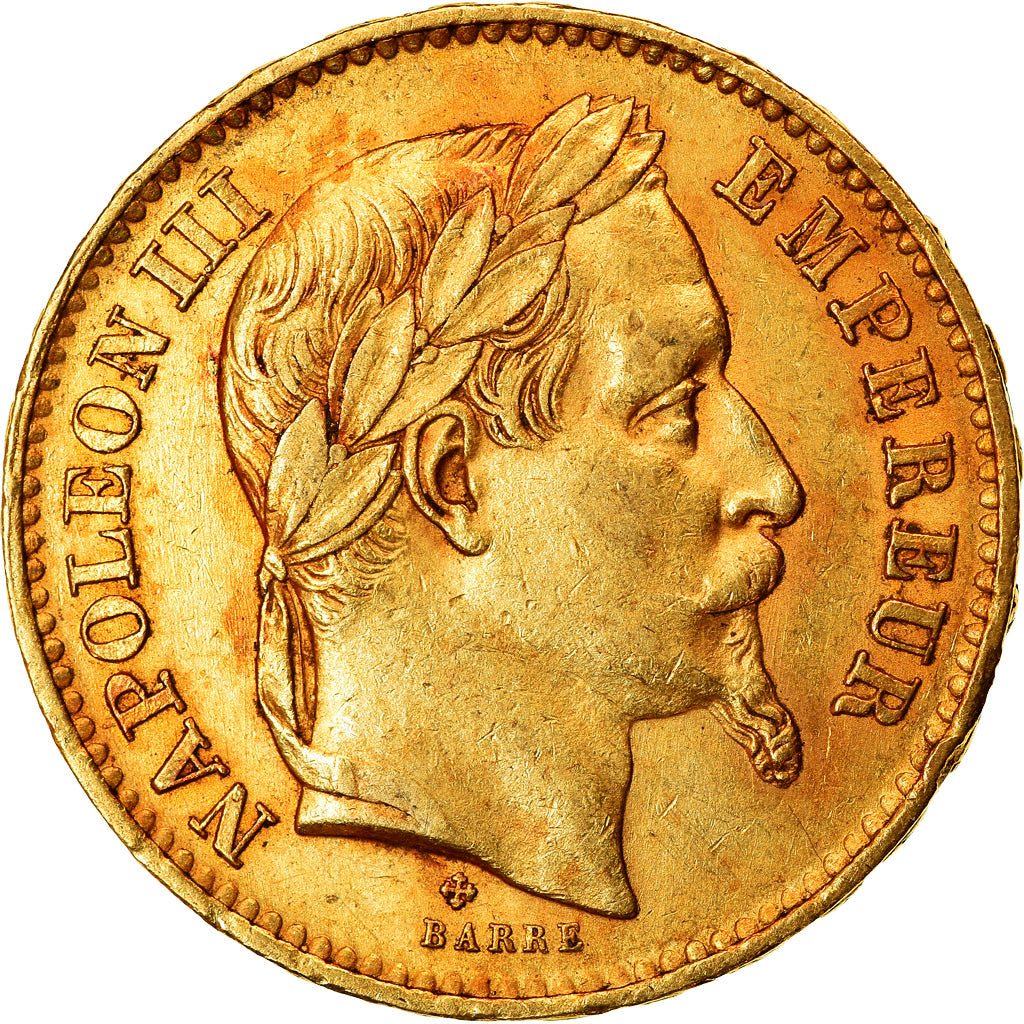 Monnaie, France, Napoleon III, Napoléon III, 20 Francs, 1867, Strasbourg, TTB