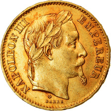 Monnaie, France, Napoleon III, Napoléon III, 20 Francs, 1867, Strasbourg, TTB