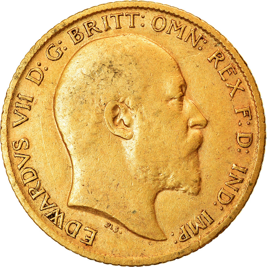 Münze, Australien, Edward VII, 1/2 Sovereign, 1906, Sydney, SS, Gold, KM:14