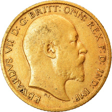 Münze, Australien, Edward VII, 1/2 Sovereign, 1906, Sydney, SS, Gold, KM:14
