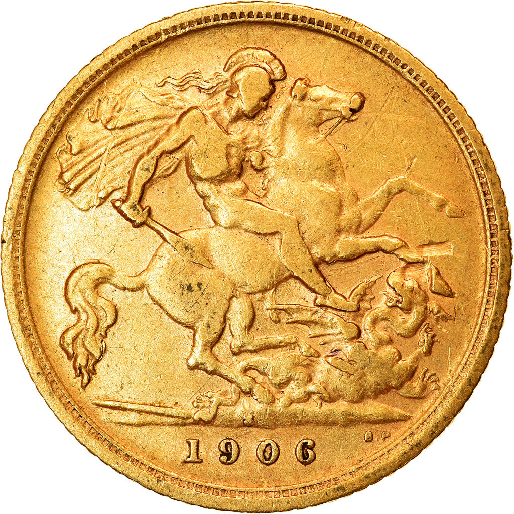 Münze, Australien, Edward VII, 1/2 Sovereign, 1906, Sydney, SS, Gold, KM:14