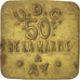 France, 50 Centimes, EF(40-45), Brass, Elie #15.2, 2.79