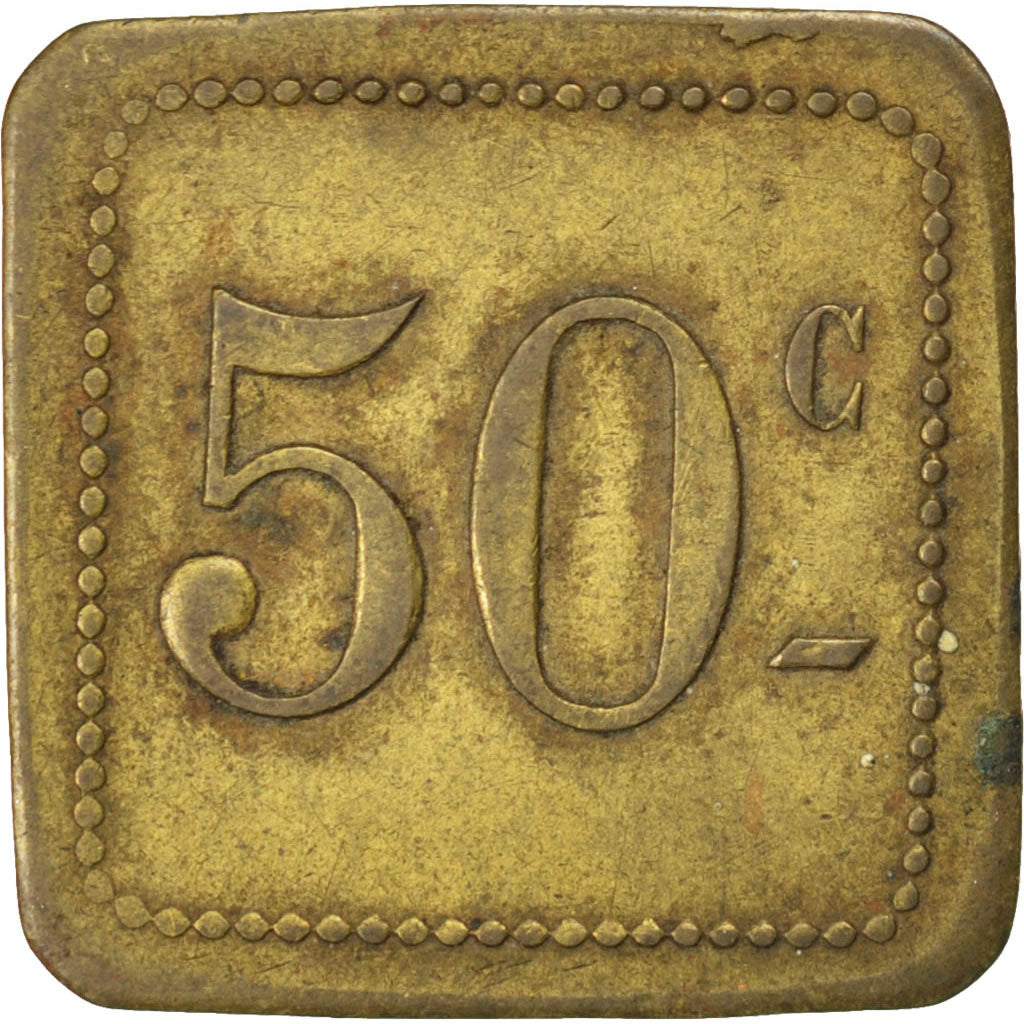 France, 50 Centimes, EF(40-45), Brass, Elie #15.2, 2.79