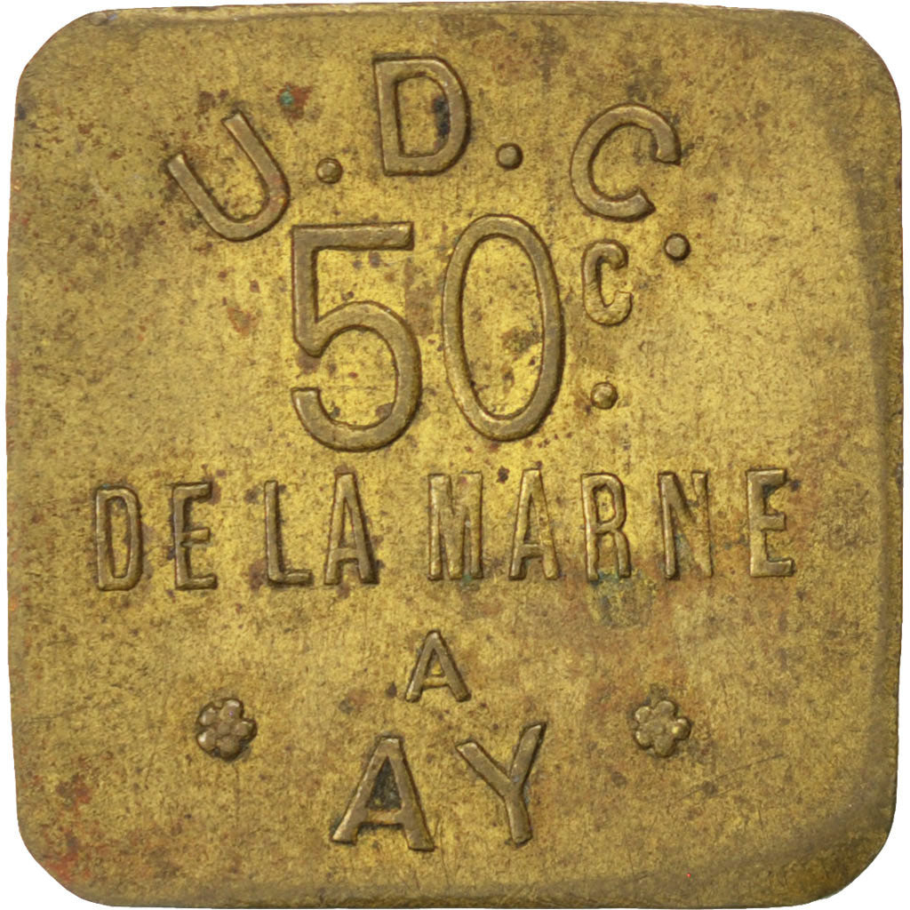 France, 50 Centimes, EF(40-45), Brass, Elie #15.2, 2.77