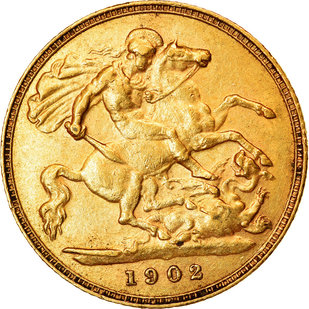 Monnaie, Grande-Bretagne, Edward VII, 1/2 Sovereign, 1902, SUP, Or, KM:804