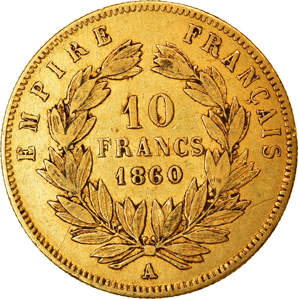 Moeda, França, Napoleon III, Napoléon III, 10 Francs, 1860, Paris, EF(40-45)