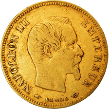 Moneta, Francja, Napoleon III, Napoléon III, 10 Francs, 1858, Paris, VF(30-35)