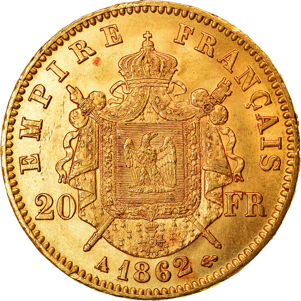 Monnaie, France, Napoleon III, Napoléon III, 20 Francs, 1862, Paris, SUP+, Or