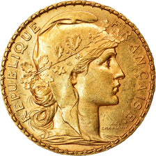 Moneda, Francia, Marianne, 20 Francs, 1899, Paris, MBC+, Oro, KM:847