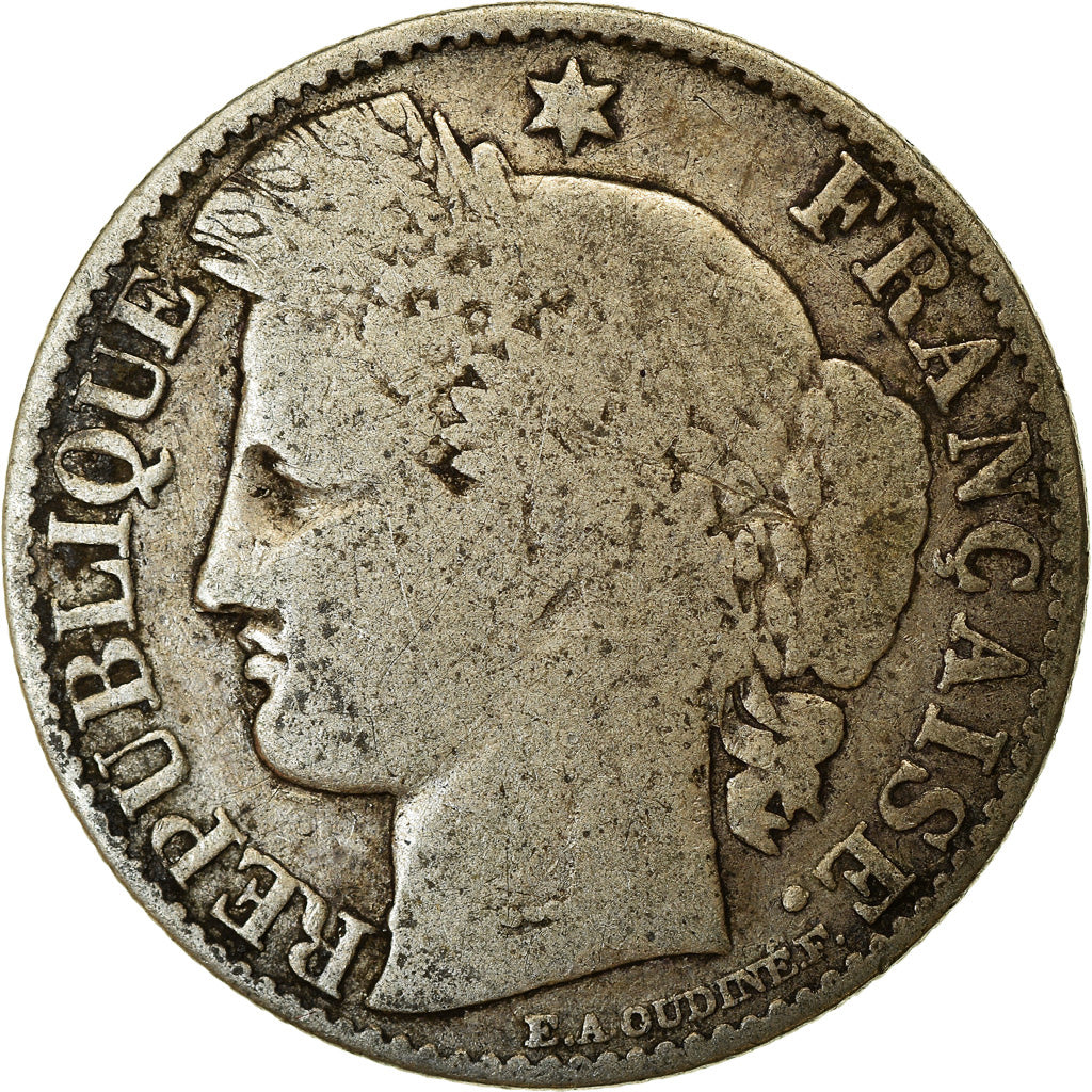 Moeda, França, Cérès, 50 Centimes, 1895, Paris, VF(30-35), Prata, KM:834.1