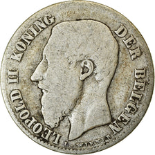 Moneta, Belgio, Leopold II, 50 Centimes, 1899, MB, Argento, KM:26