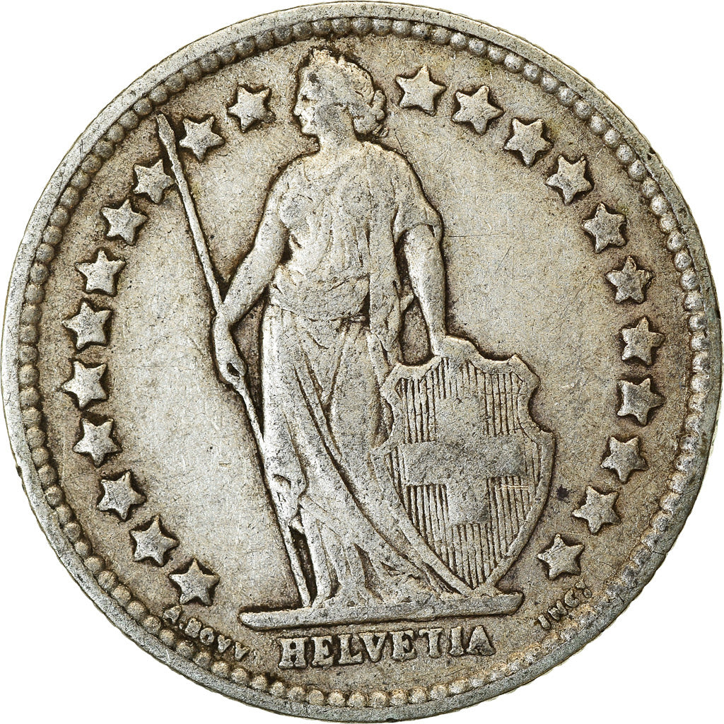 Moneta, Svizzera, 1/2 Franc, 1899, Bern, BB, Argento, KM:23