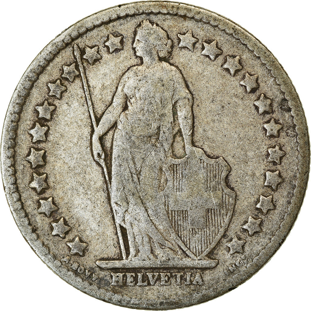 Moneta, Svizzera, 1/2 Franc, 1903, Bern, MB, Argento, KM:23
