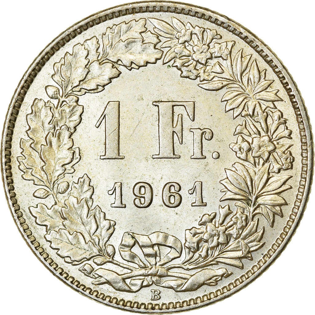 Münze, Schweiz, Franc, 1961, VZ+, Silber, KM:24