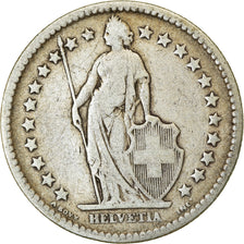 Coin, Switzerland, 2 Francs, 1878, Bern, VF(20-25), Silver, KM:21