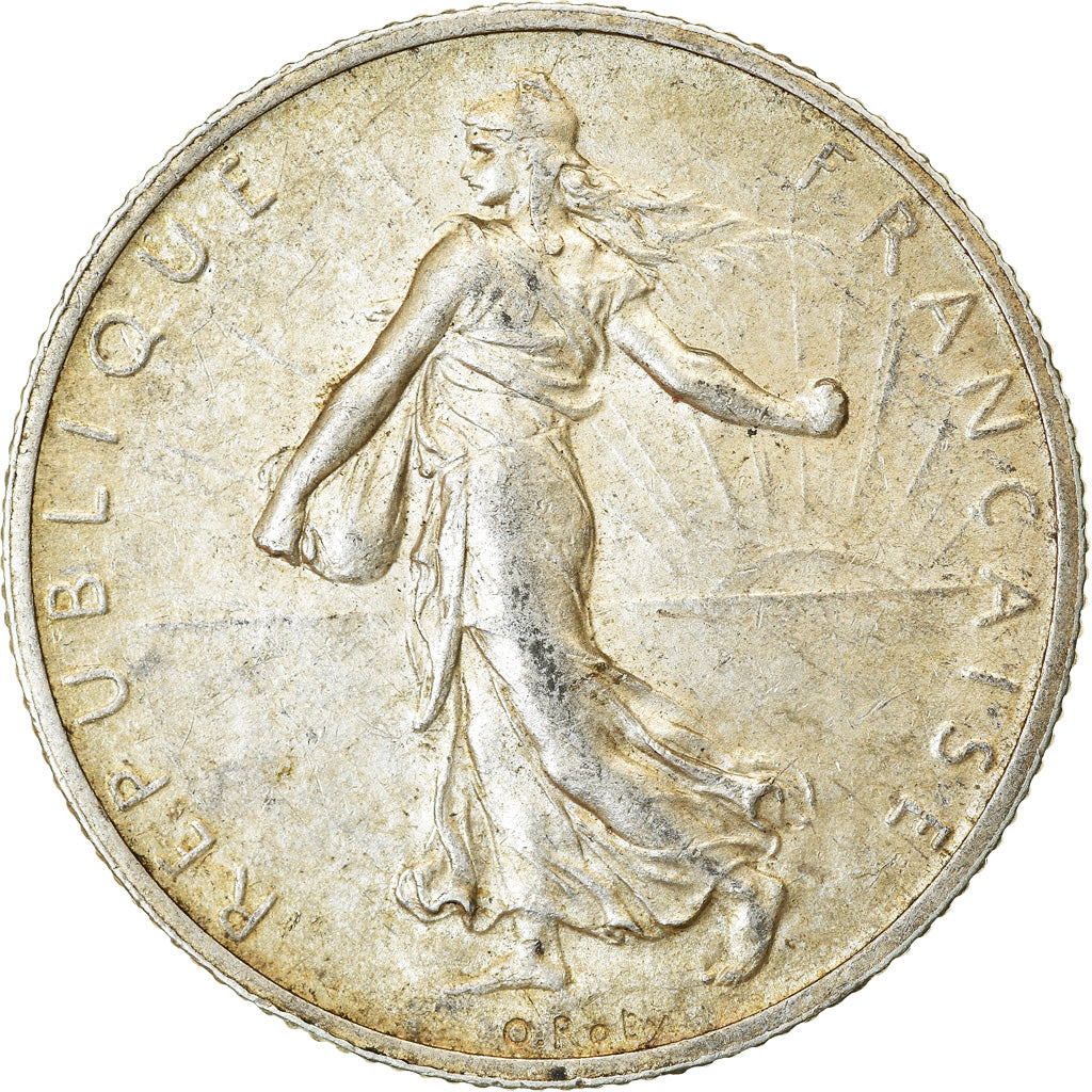 Moneda, Francia, Semeuse, 2 Francs, 1914, Paris, MBC, Plata, KM:845.1