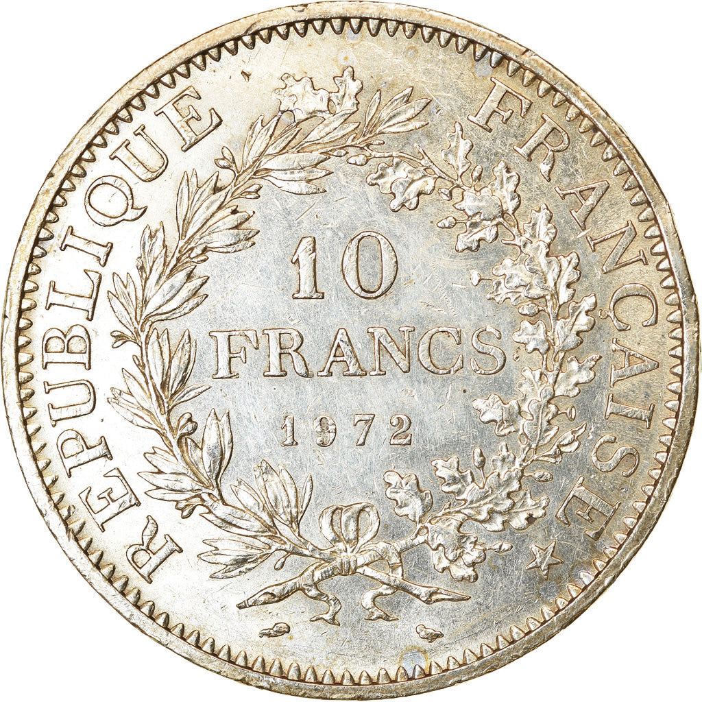 Munten, Frankrijk, Hercule, 10 Francs, 1972, Paris, ZF, Zilver, KM:932