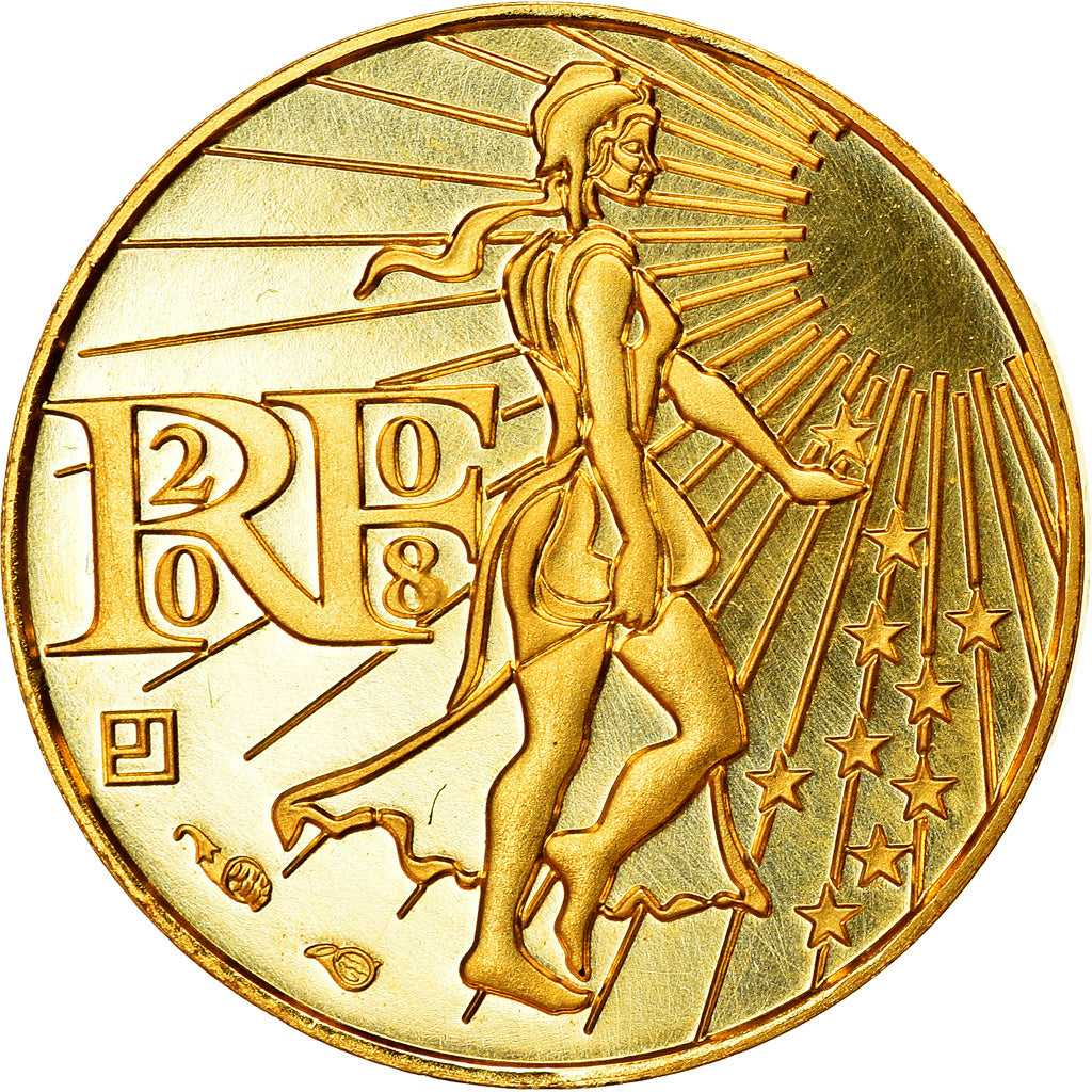 Frankrijk, 100 Euro, 2008, FDC, Goud, Gadoury:EU289, KM:1536