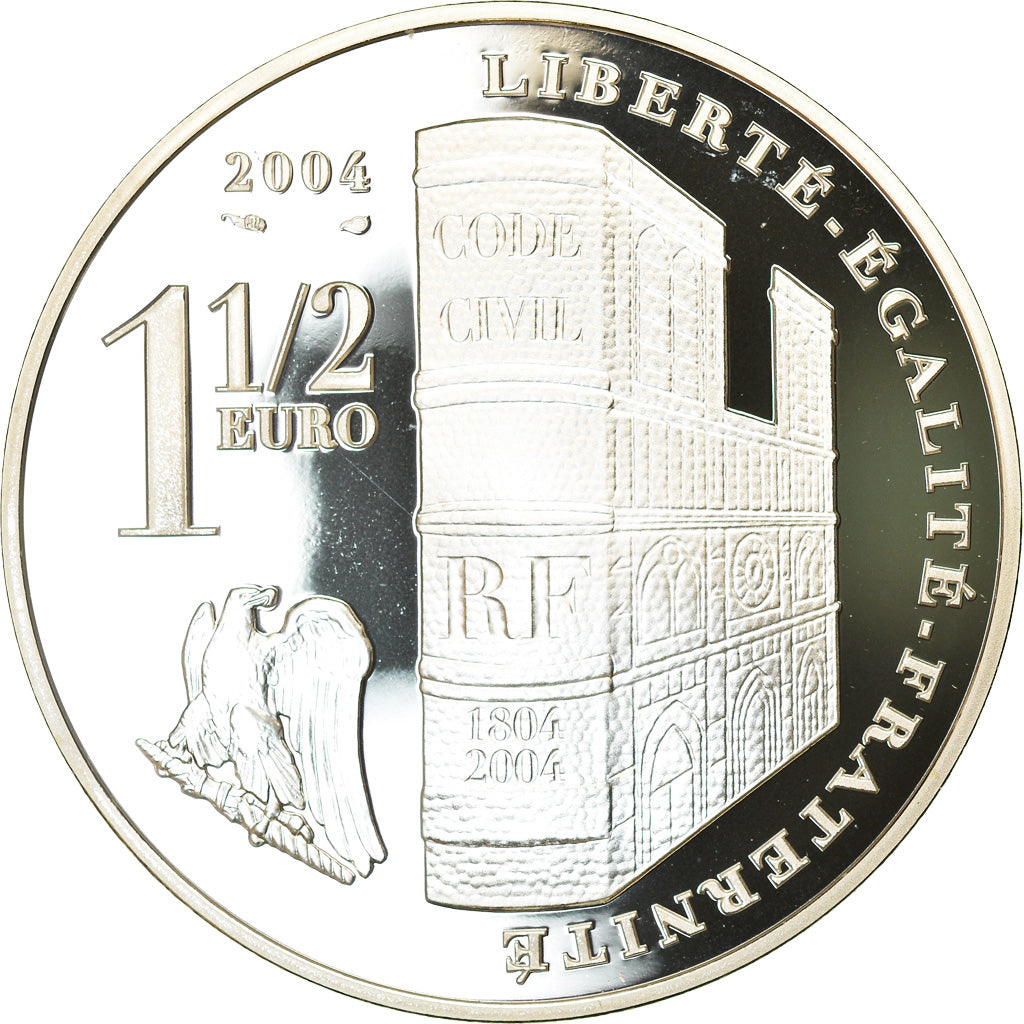 Francia, 1-1/2 Euro, 2004, Proof, FDC, Argento, KM:1366