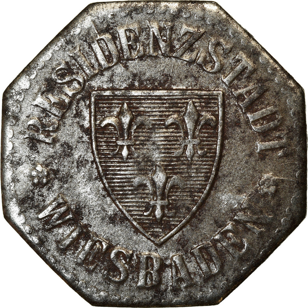 Munten, Duitsland, Residenzstadt Wiesbaden, Kriegsgeld, Wiesbaden, 10 Pfennig