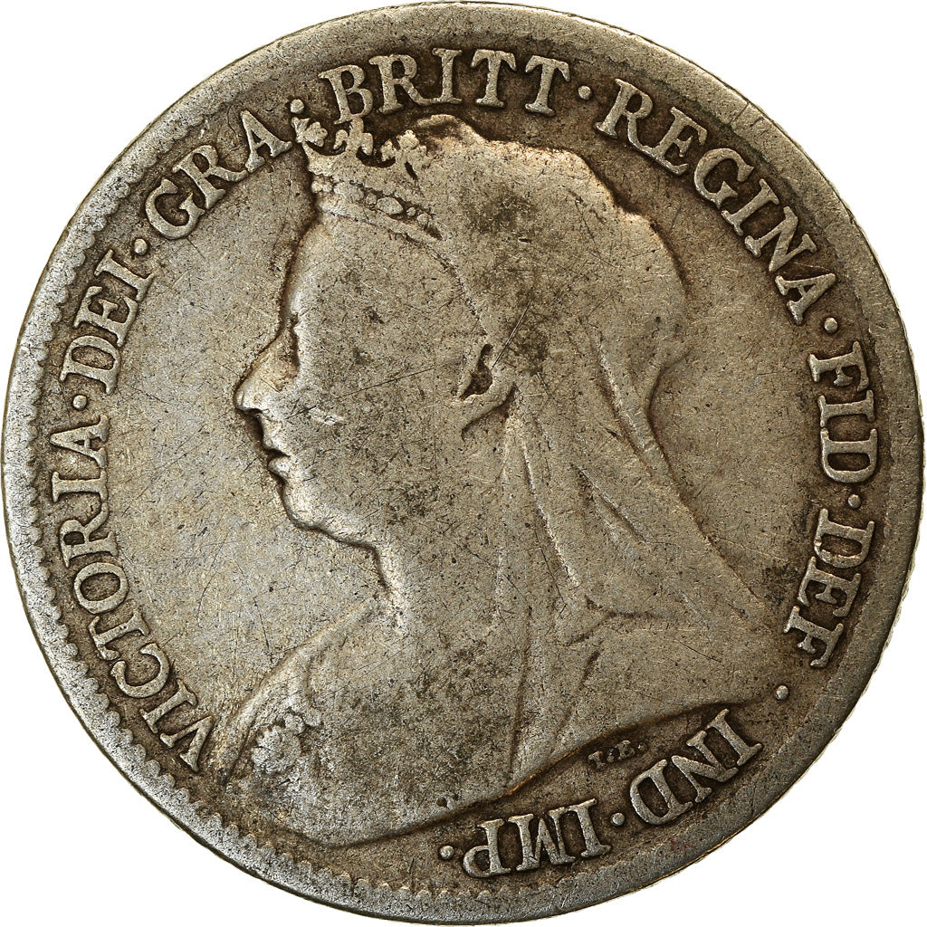 Moneta, Gran Bretagna, Victoria, 6 Pence, 1899, MB+, Argento, KM:779