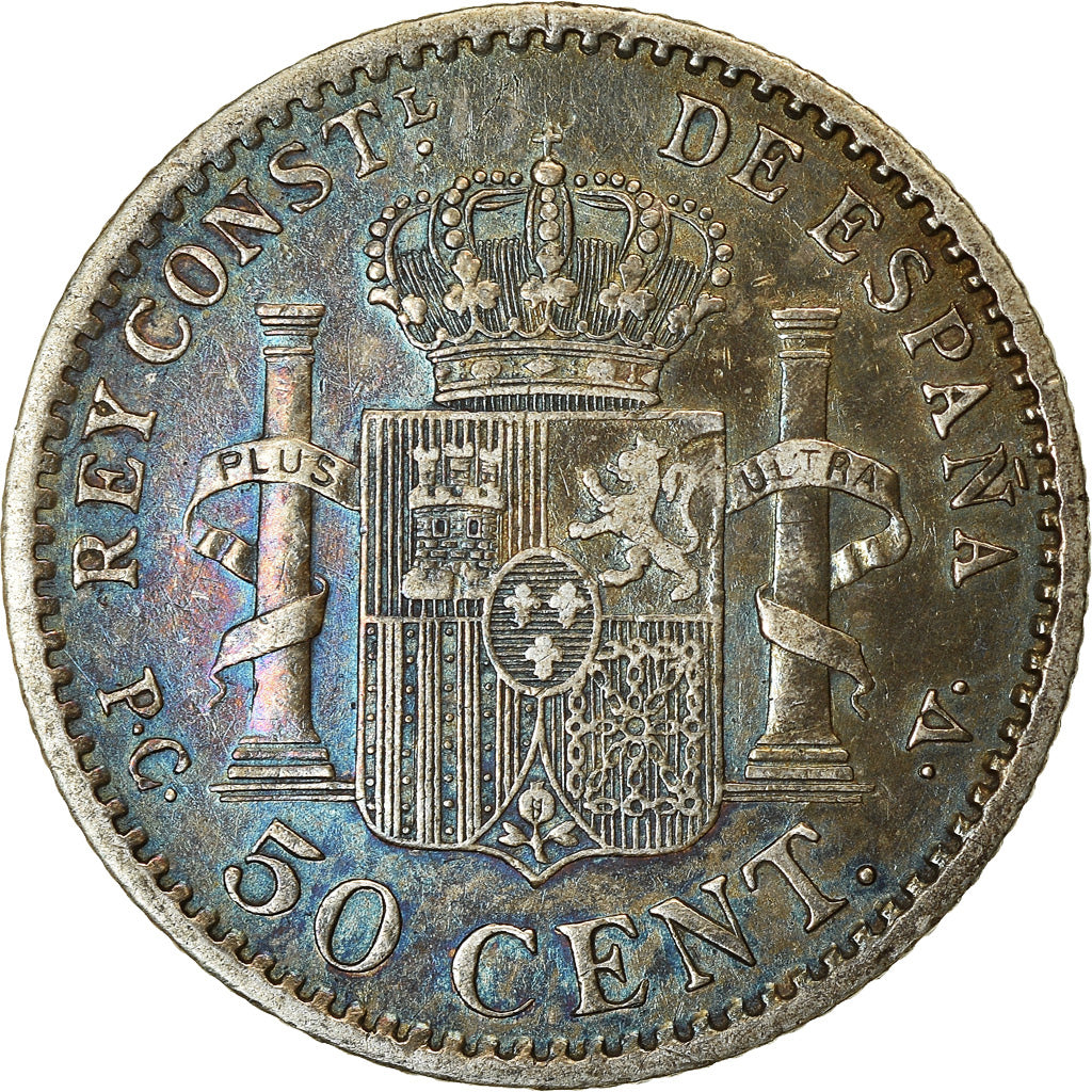 Münze, Spanien, Alfonso XIII, 50 Centimos, 1904, SS+, Silber, KM:723