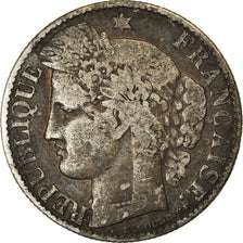 Moeda, França, Cérès, 50 Centimes, 1888, Paris, VF(30-35), Prata, KM:834.1