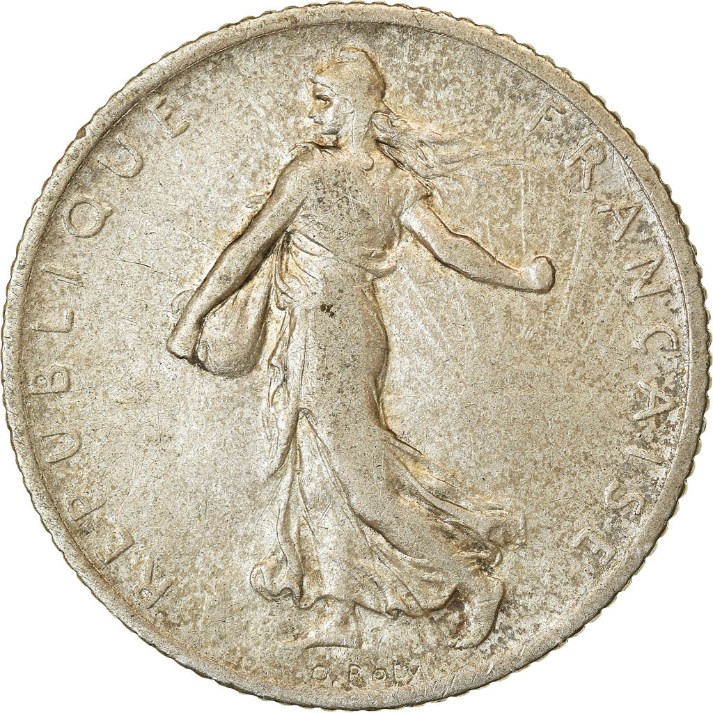 Moneta, Francja, Semeuse, Franc, 1906, Paris, VF(20-25), Srebro, KM:844.1