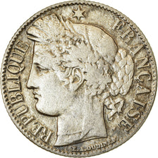 Moneta, Francia, Cérès, Franc, 1888, Paris, BB, Argento, KM:822.1