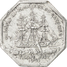 Moneda, Francia, 50 Centimes, 1920, BC+, Aluminio, Elie:10.5