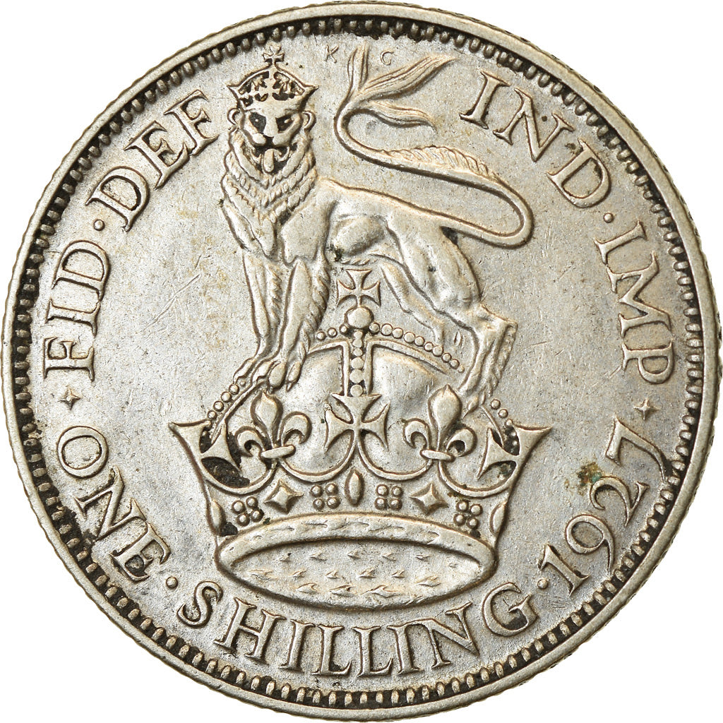 Münze, Großbritannien, George V, Shilling, 1927, SS+, Silber, KM:833