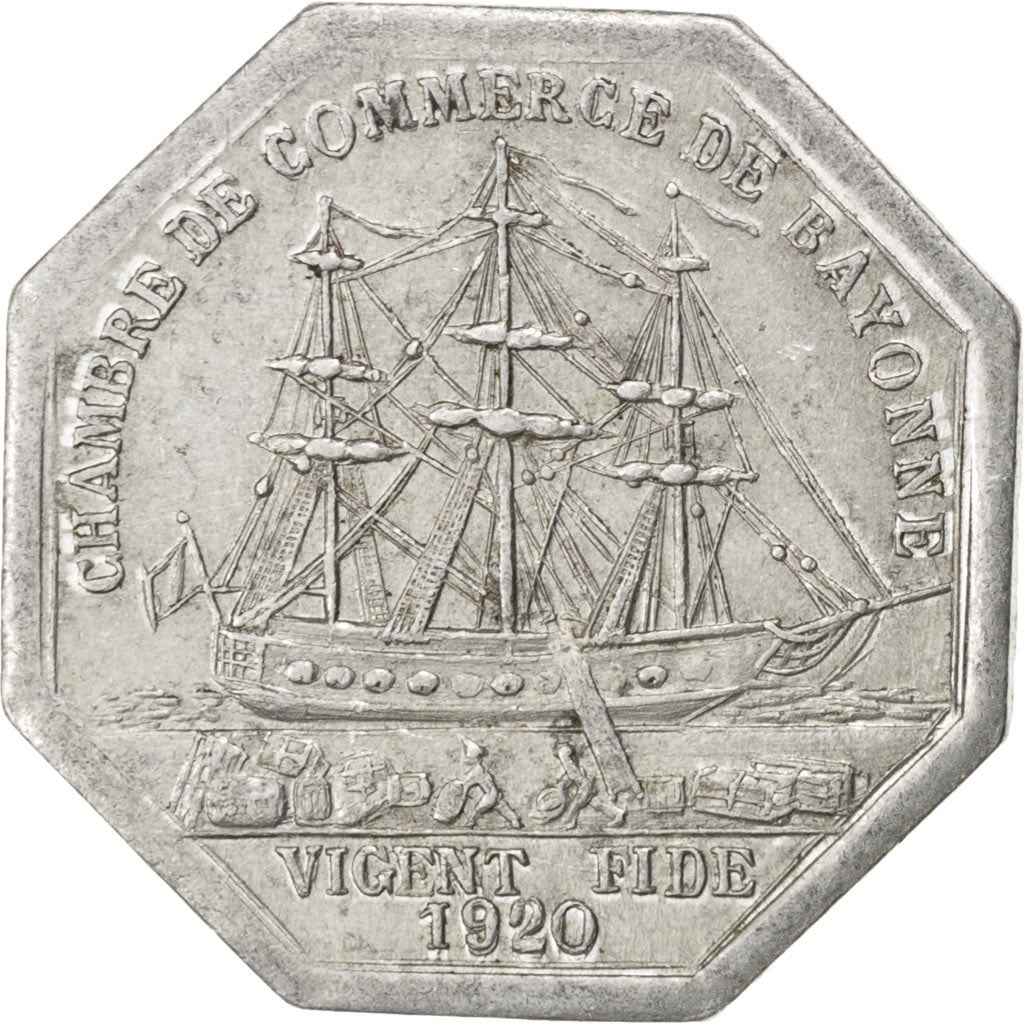 France, 50 Centimes, 1920, AU(50-53), Aluminium, Elie #10.5, 1.30