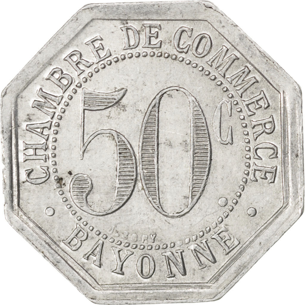 France, 50 Centimes, 1920, AU(50-53), Aluminium, Elie #10.5, 1.30