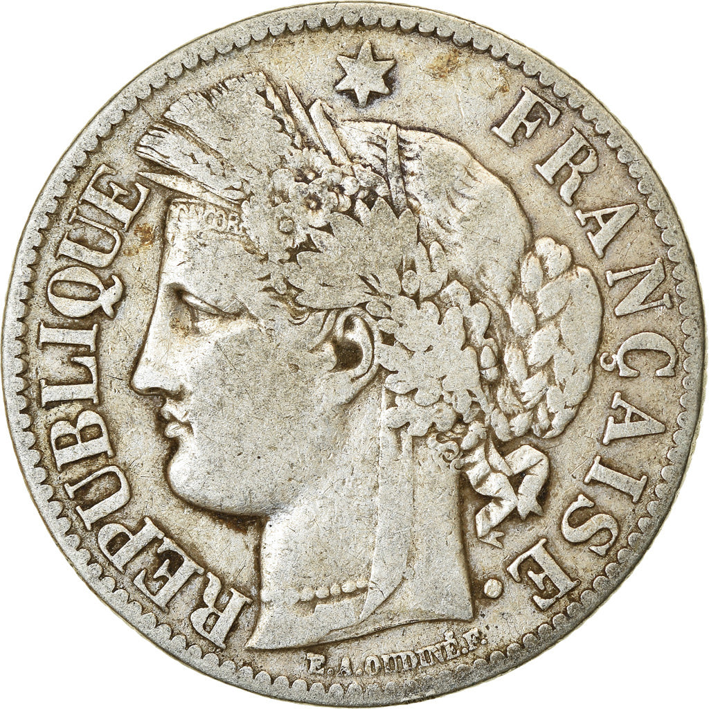 Moneta, Francia, Cérès, 2 Francs, 1887, Paris, MB+, Argento, KM:817.1