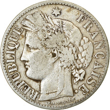 Moneta, Francia, Cérès, 2 Francs, 1887, Paris, MB+, Argento, KM:817.1