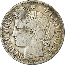 Coin, France, Cérès, 2 Francs, 1887, Paris, VF(20-25), Silver, KM:817.1
